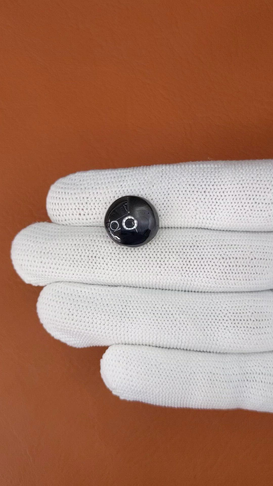 13.86 Ct. Purplish Blue Cabochon Star Spinel from Ceylon (Sri Lanka) Size Video